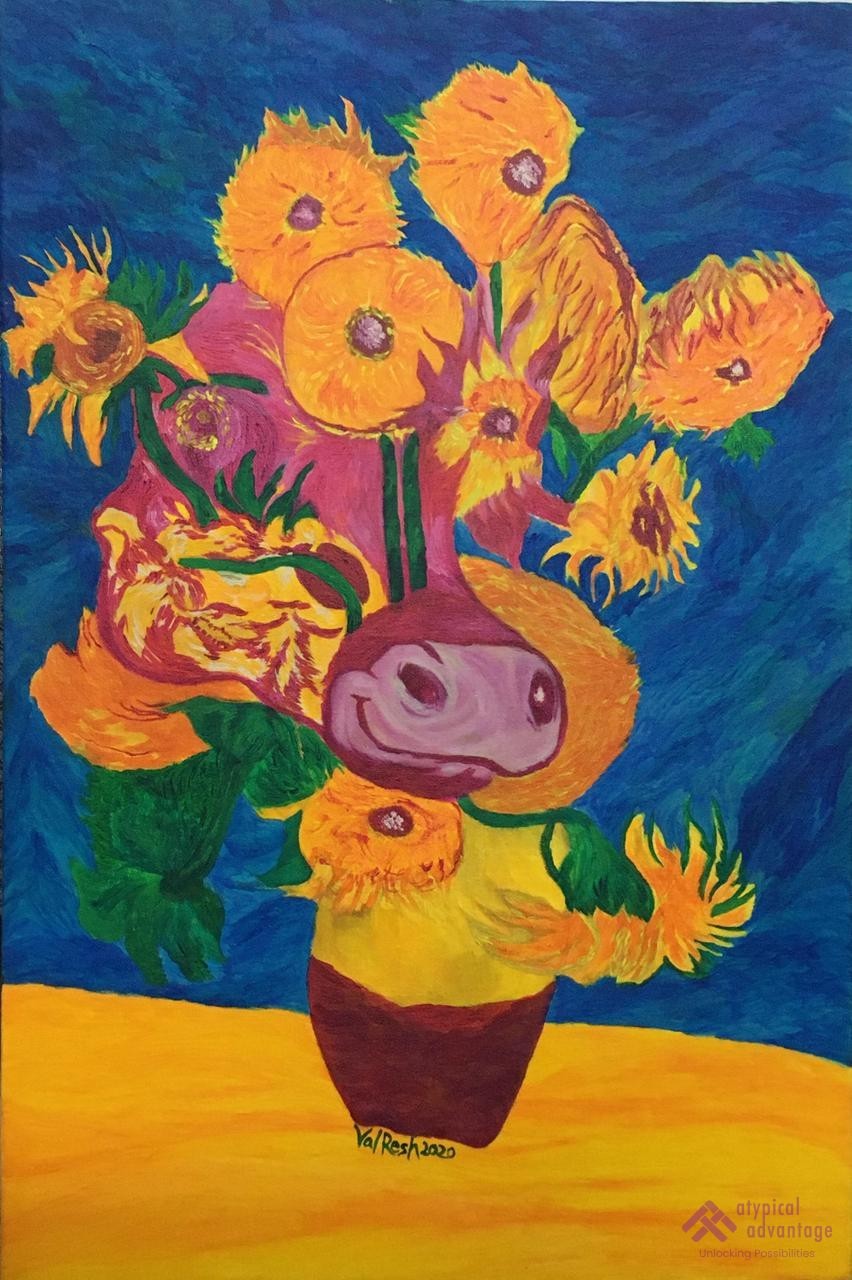 Indian Cow Roamed into Van Gogh’s Sunflowers