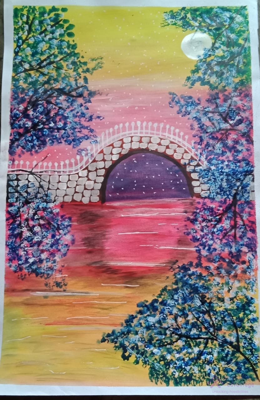 Moonlight & cherry blossoms