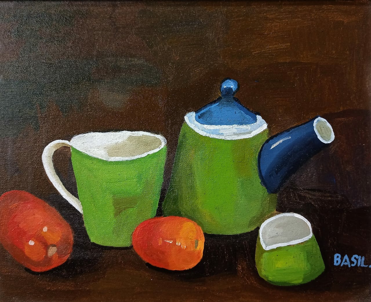Kettle, Cups and Tomatoes
