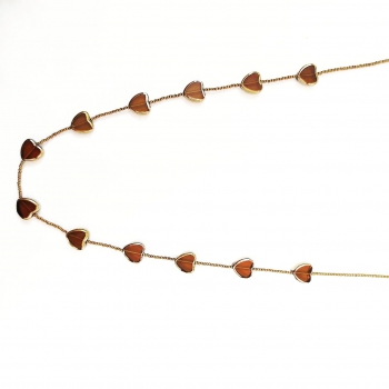 Neckpiece with Honey/Golden Heart Beads