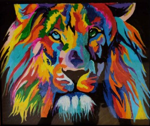Lion Abstract painting