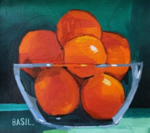 Oranges in bowl